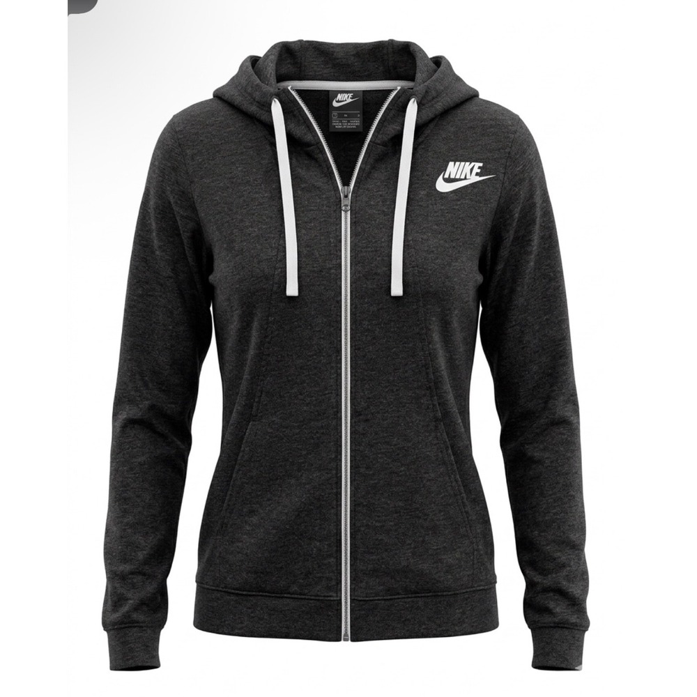 Nike Womens Gym Full Zip Hoodie Grey Heather XS RN 56323